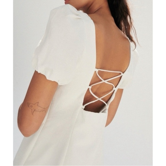 Zara square neck puff sleeve dress - Picture 3 of 4